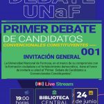 Candidatos a convencionales constituyentes debatirán en la UNaF