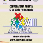 Abren inscripción para XXVIII Jornadas de Ciencia y Tecnología