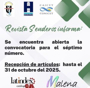 Revista Senderos: Convocatoria abierta para 7º número