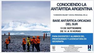 Se hará conexión online con el personal de la Base Antártica “Orcadas del Sur”