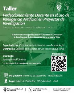 FCS: Taller de perfeccionamiento docente en Inteligencia Artificial