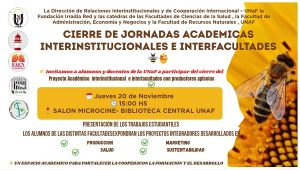 Cierre de jornadas académicas interinstitucionales e interfacultades