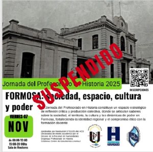 FH: Suspenden la jornada del Profesorado en Historia