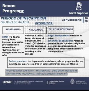 Abren las inscripciones a las Becas Progresar para el Nivel Superior: del 6 al 30 de abril