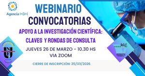 SECyT UNaF invita al Webinario “Convocatorias Apoyo a la Investigación Científica: Claves y Rondas de Consulta”