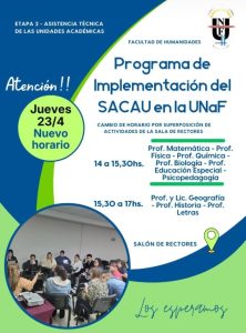 Esta semana habrá nuevos encuentros del SACAU